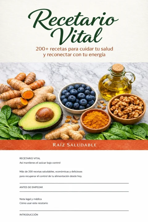 Portada del ebook Recetario Vital con más de 200 recetas
